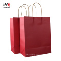 Red kraft with twist paper handle gift bag